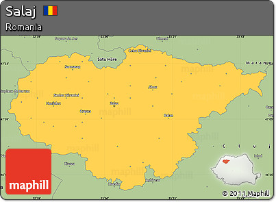 Savanna Style Simple Map of Salaj