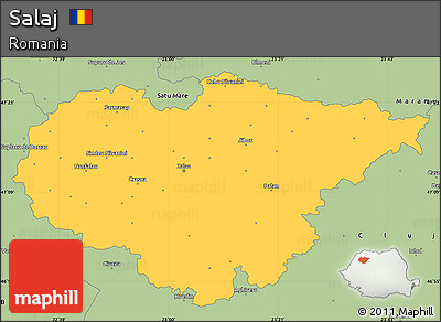 Savanna Style Simple Map of Salaj