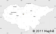 Silver Style Simple Map of Salaj, single color outside