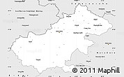 Silver Style Simple Map of Satu Mare