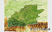Satellite 3D Map of Sibiu, physical outside