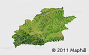 Satellite 3D Map of Sibiu, single color outside