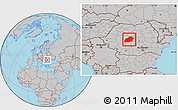 Gray Location Map of Sibiu