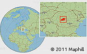 Savanna Style Location Map of Sibiu