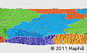 Political Panoramic Map of Sibiu