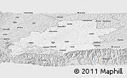 Silver Style Panoramic Map of Sibiu