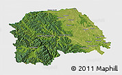 Satellite 3D Map of Suceava, single color outside