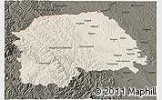 Shaded Relief 3D Map of Suceava, darken