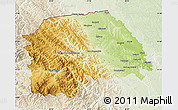 Physical Map of Suceava, lighten