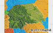 Satellite Map of Suceava, political outside