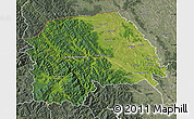 Satellite Map of Suceava, semi-desaturated