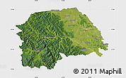 Satellite Map of Suceava, single color outside
