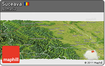 Satellite Panoramic Map of Suceava
