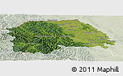Satellite Panoramic Map of Suceava, lighten
