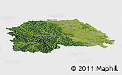 Satellite Panoramic Map of Suceava, single color outside