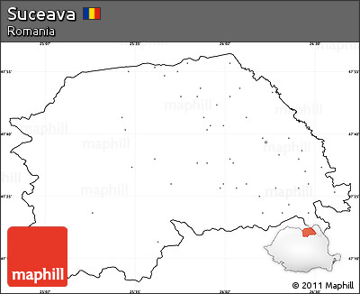 Blank Simple Map of Suceava, cropped outside, no labels