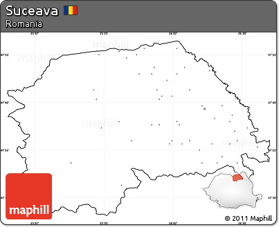 Blank Simple Map of Suceava, cropped outside, no labels