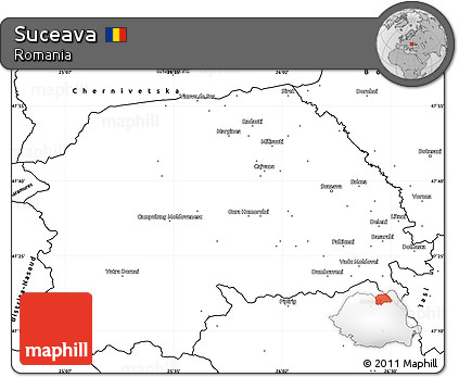 Blank Simple Map of Suceava