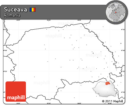 Blank Simple Map of Suceava, no labels