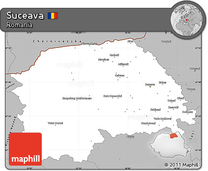 Gray Simple Map of Suceava