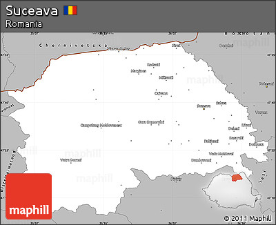 Gray Simple Map of Suceava