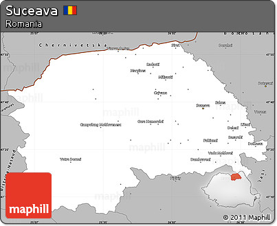 Gray Simple Map of Suceava