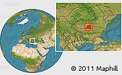 Satellite Location Map of Teleorman