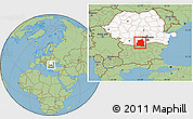 Savanna Style Location Map of Teleorman, highlighted country