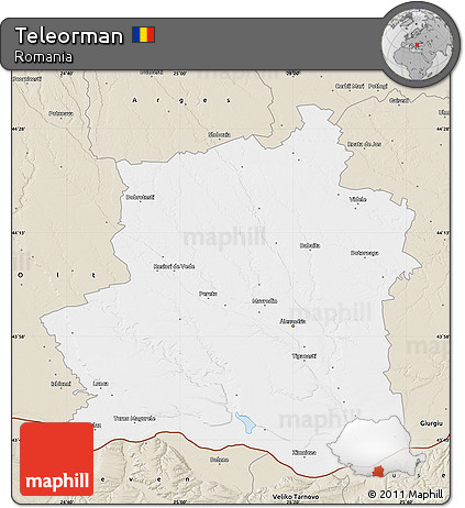 Classic Style Map of Teleorman