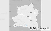 Gray Map of Teleorman, single color outside