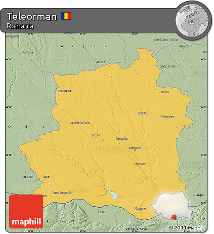 Savanna Style Map of Teleorman