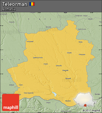 Savanna Style Map of Teleorman