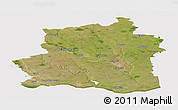 Satellite Panoramic Map of Teleorman, cropped outside