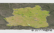 Satellite Panoramic Map of Teleorman, darken, semi-desaturated