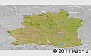 Satellite Panoramic Map of Teleorman, lighten, desaturated
