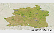 Satellite Panoramic Map of Teleorman, lighten