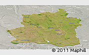 Satellite Panoramic Map of Teleorman, lighten, semi-desaturated