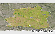 Satellite Panoramic Map of Teleorman, semi-desaturated