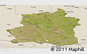 Satellite Panoramic Map of Teleorman, shaded relief outside