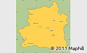 Savanna Style Simple Map of Teleorman, cropped outside