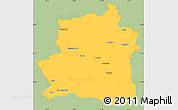 Savanna Style Simple Map of Teleorman, single color outside