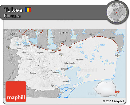 Gray 3D Map of Tulcea