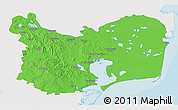 Political 3D Map of Tulcea, single color outside