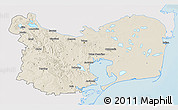 Shaded Relief 3D Map of Tulcea, single color outside