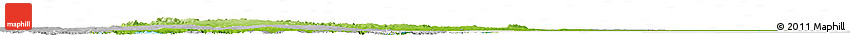 Physical Horizon Map of Tulcea, lighten, desaturated