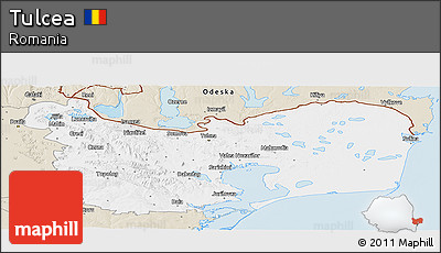 Classic Style Panoramic Map of Tulcea