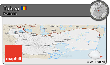 Classic Style Panoramic Map of Tulcea