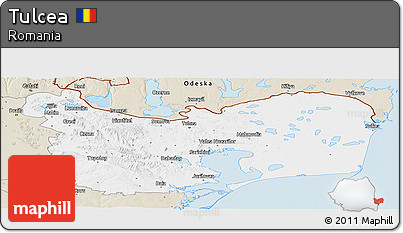 Classic Style Panoramic Map of Tulcea