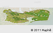 Satellite Panoramic Map of Tulcea, lighten