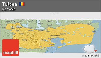 Savanna Style Panoramic Map of Tulcea